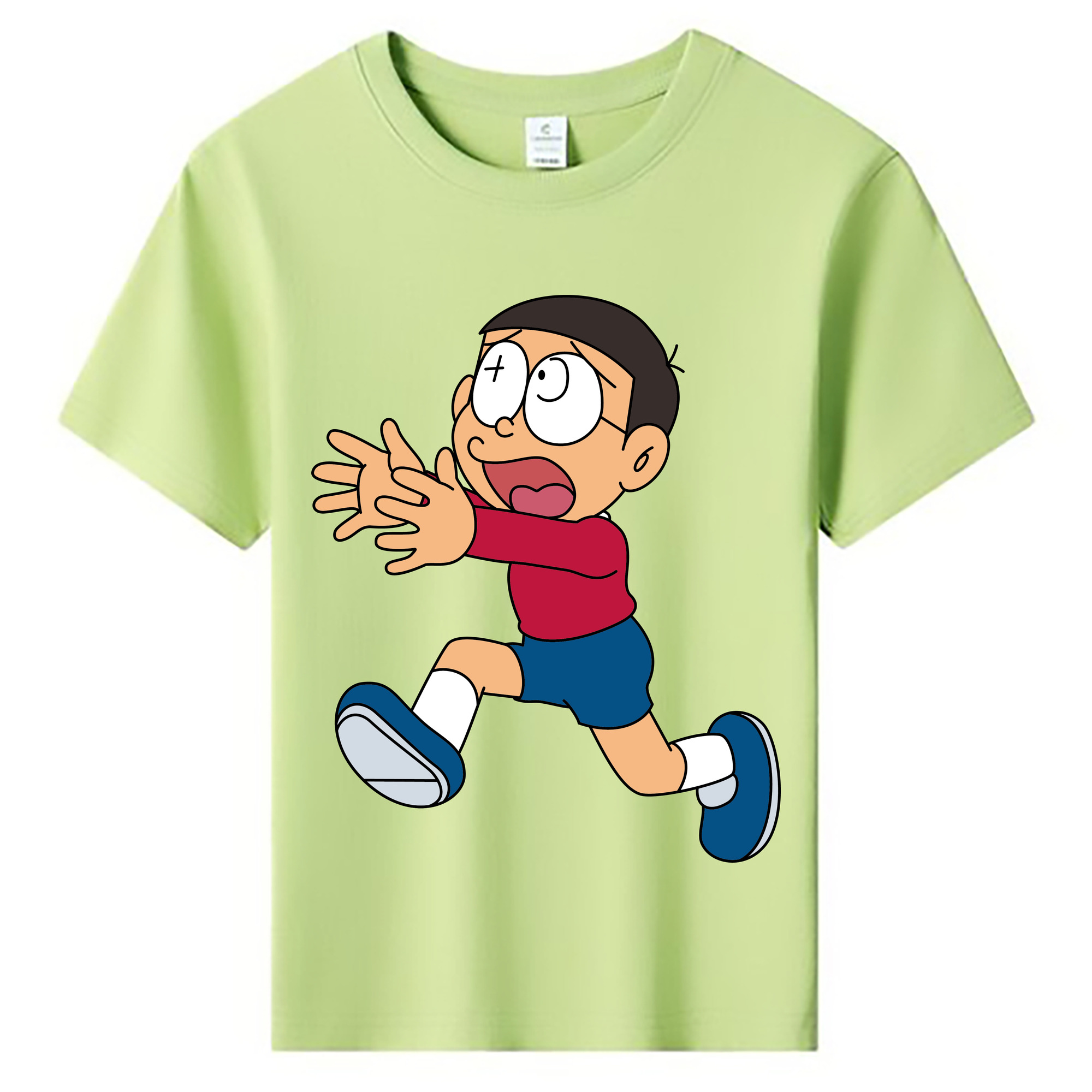 （画像用） ドラえもん 野比 のび太 Doraemon Nobita Nobi 綿100％キッズTシャツ（フロントプリント）